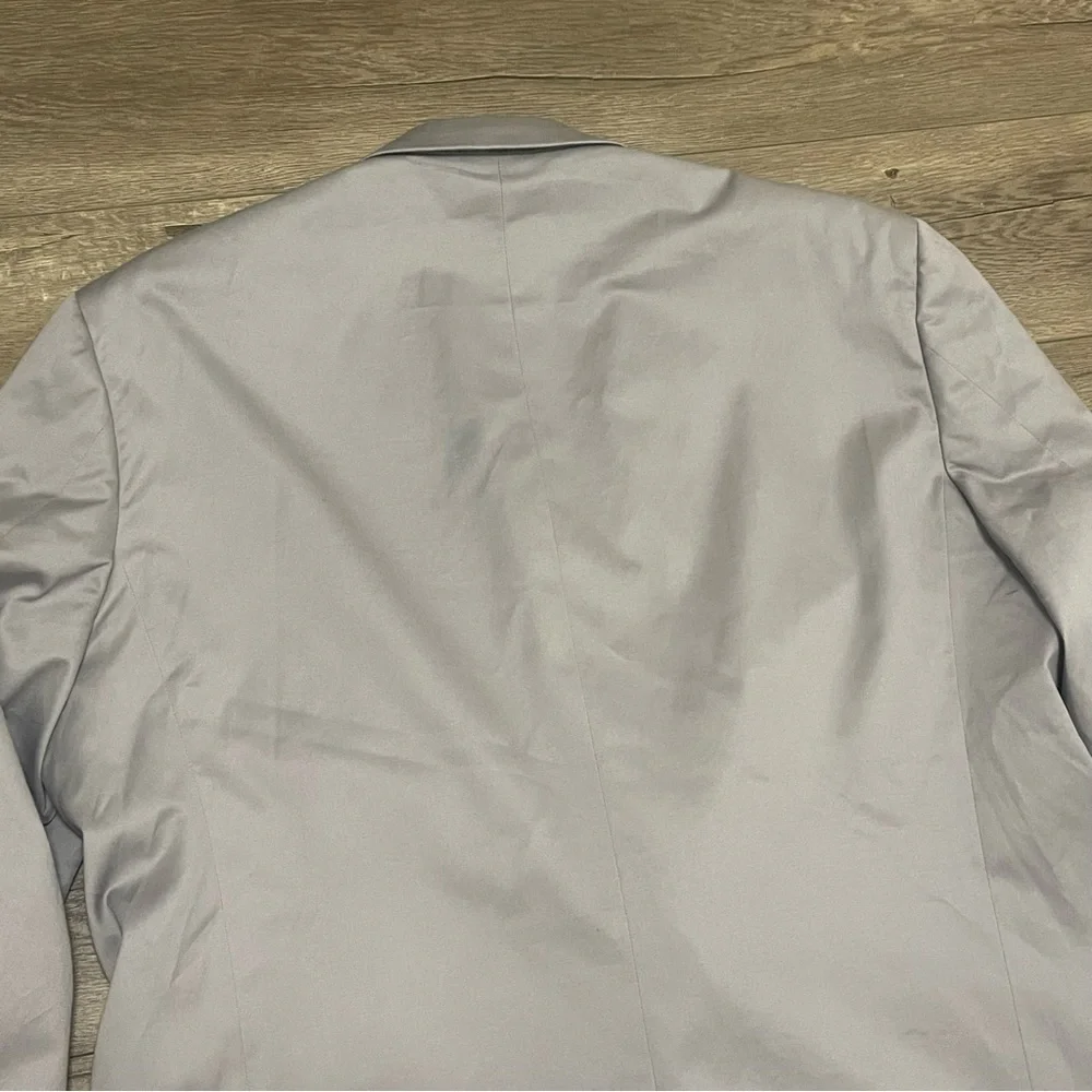 Indochino Mens Custom Blazer Light Gray Sailboat Lining Cotton NWT